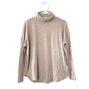 Aerie Tan Turtleneck Long Sleeve Shirt Size Small